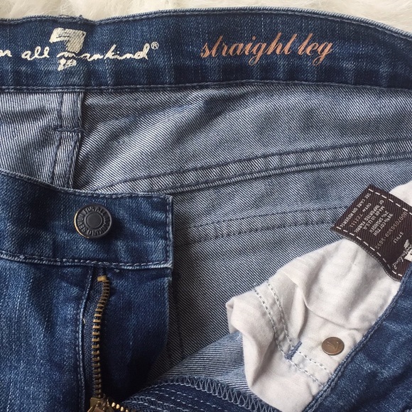 7 For All Mankind Straight Leg Jeans Size 28 - Picture 4 of 8
